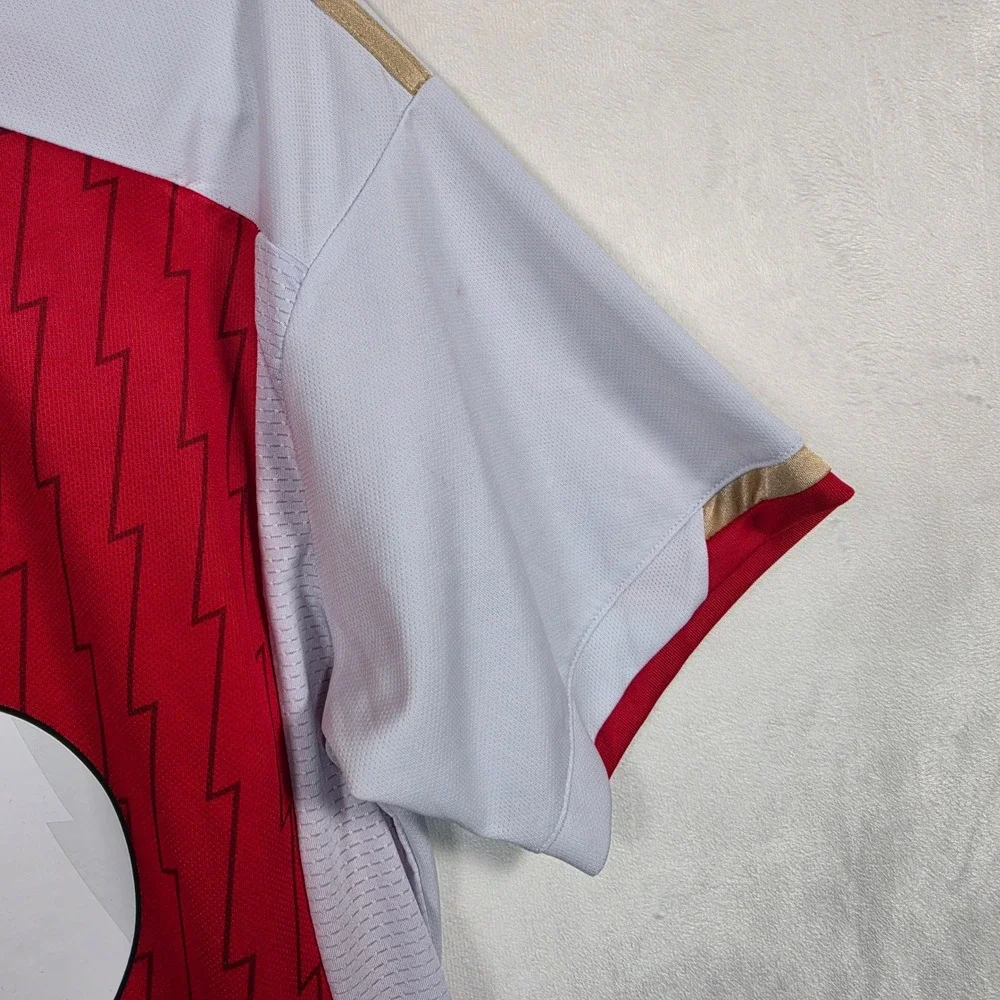 Arsenal Jersey Men's L Red White Emirates Fly Better 22 Soccer Futbol Blokecore